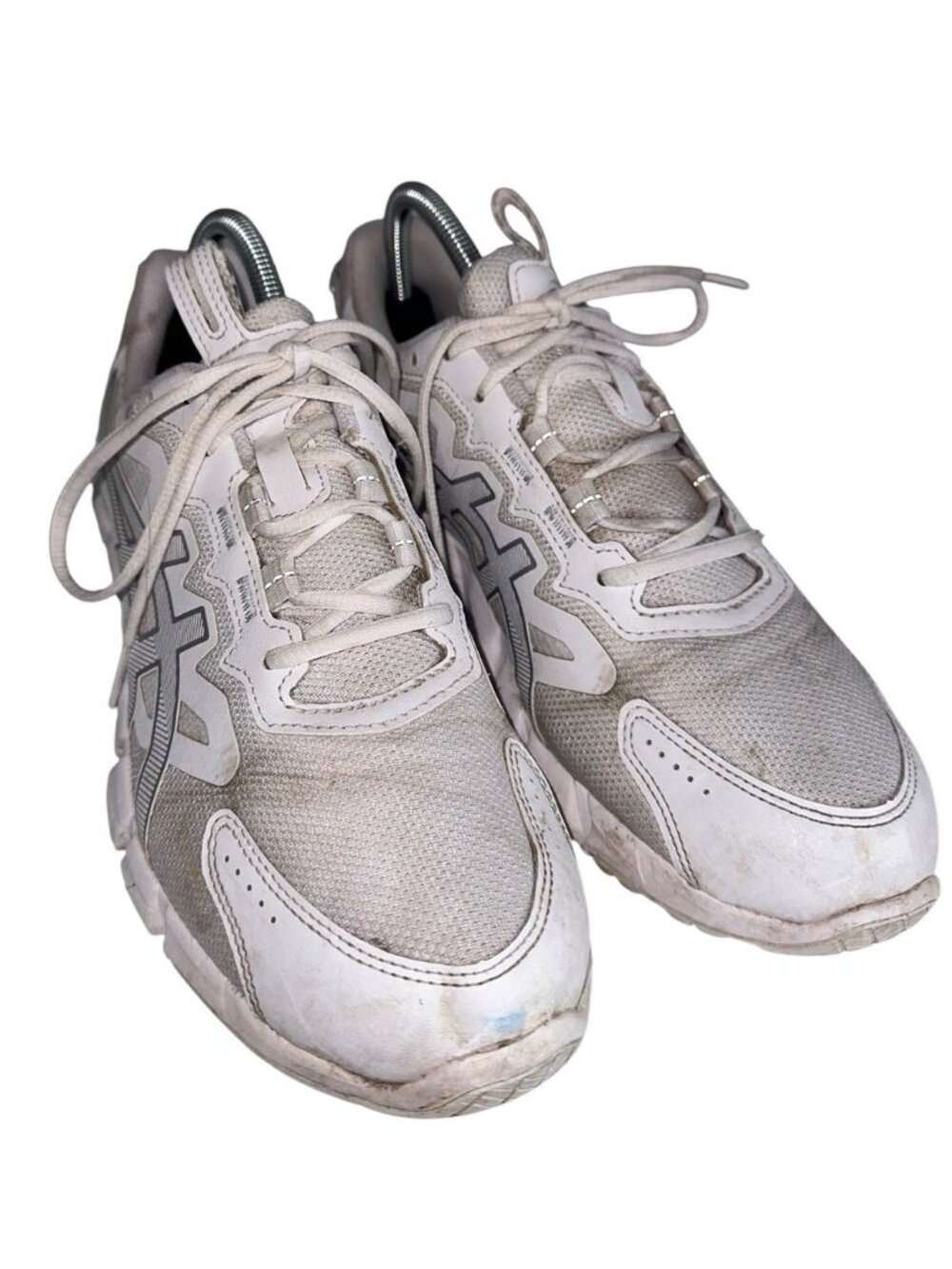 ASICS Gel Quantum 90 V 3 Women’s White Silver Sneaker Shoes - Size US 10